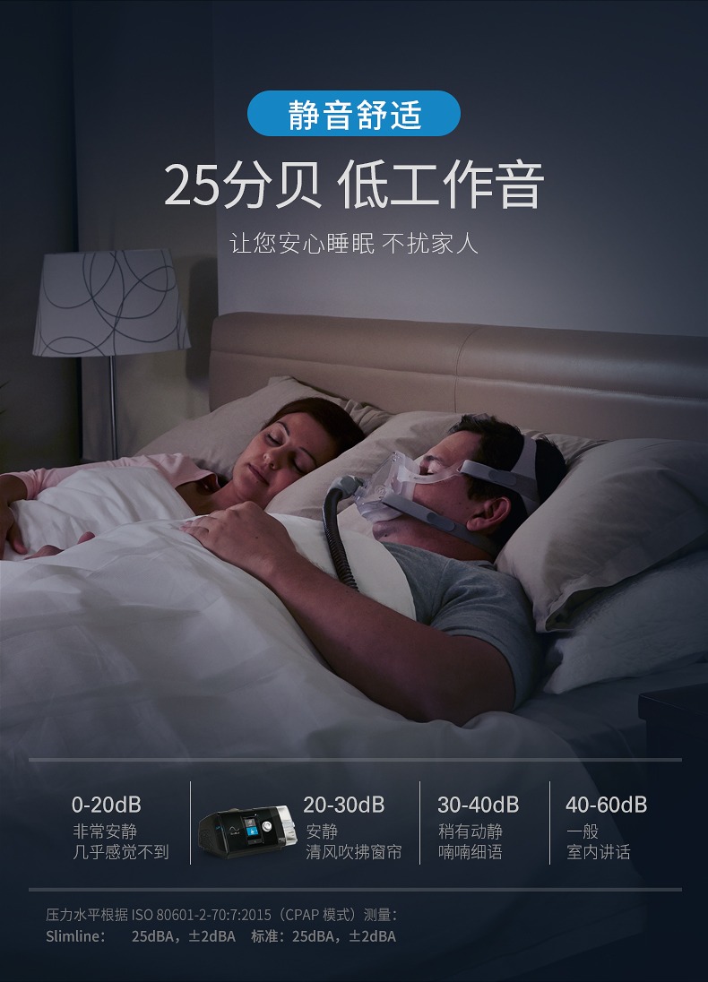 瑞思迈S10呼吸机家用无创睡眠打呼噜止鼾器